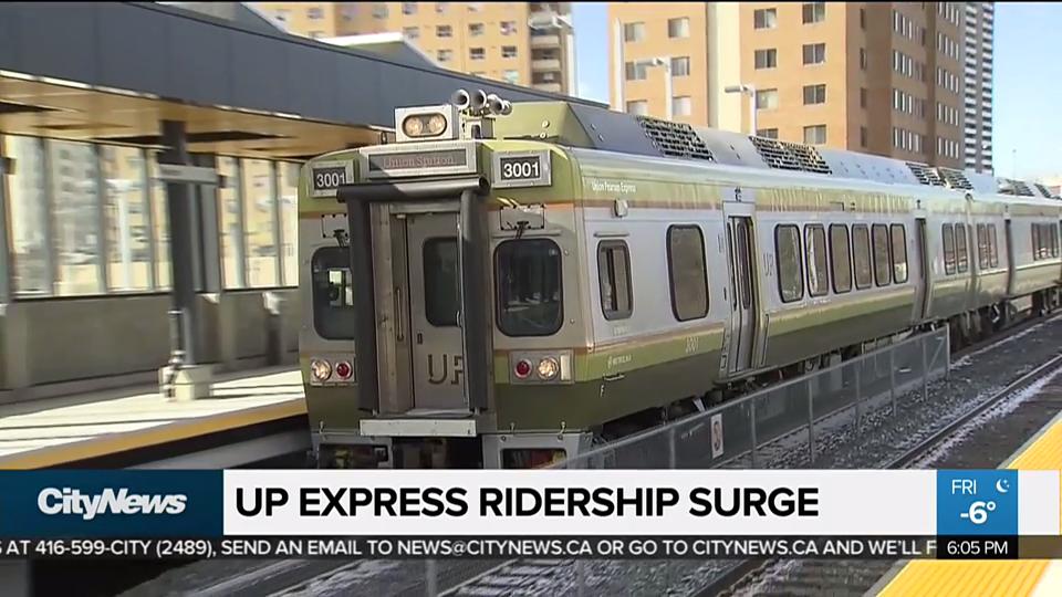 Up Level Express Metrolinx says UP Express ridership is up, calls it a 'success'