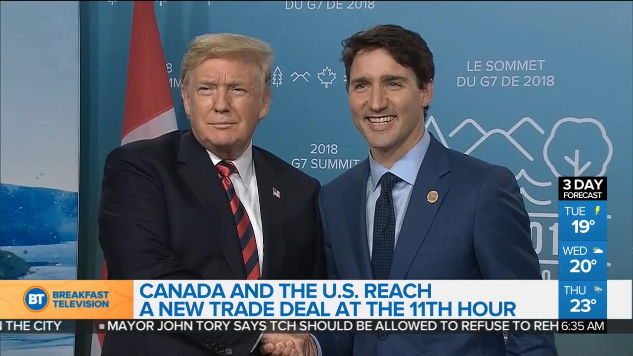 Canada reaches new trade deal with U.S. and Mexico