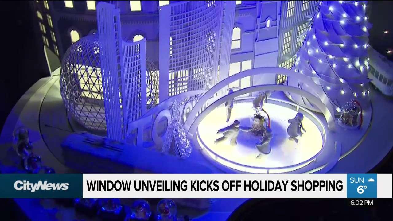 Hudson's Bay holiday window displays in Toronto are changing