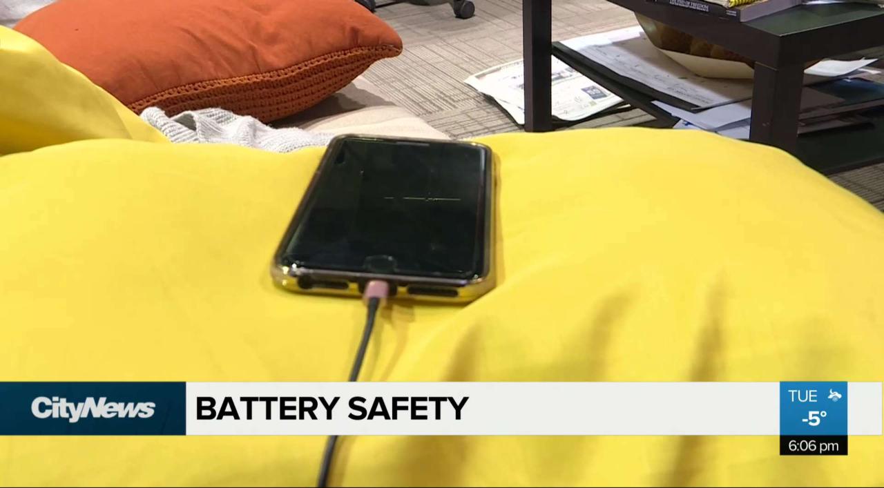 The heat from lithium ion batteries can cause fires