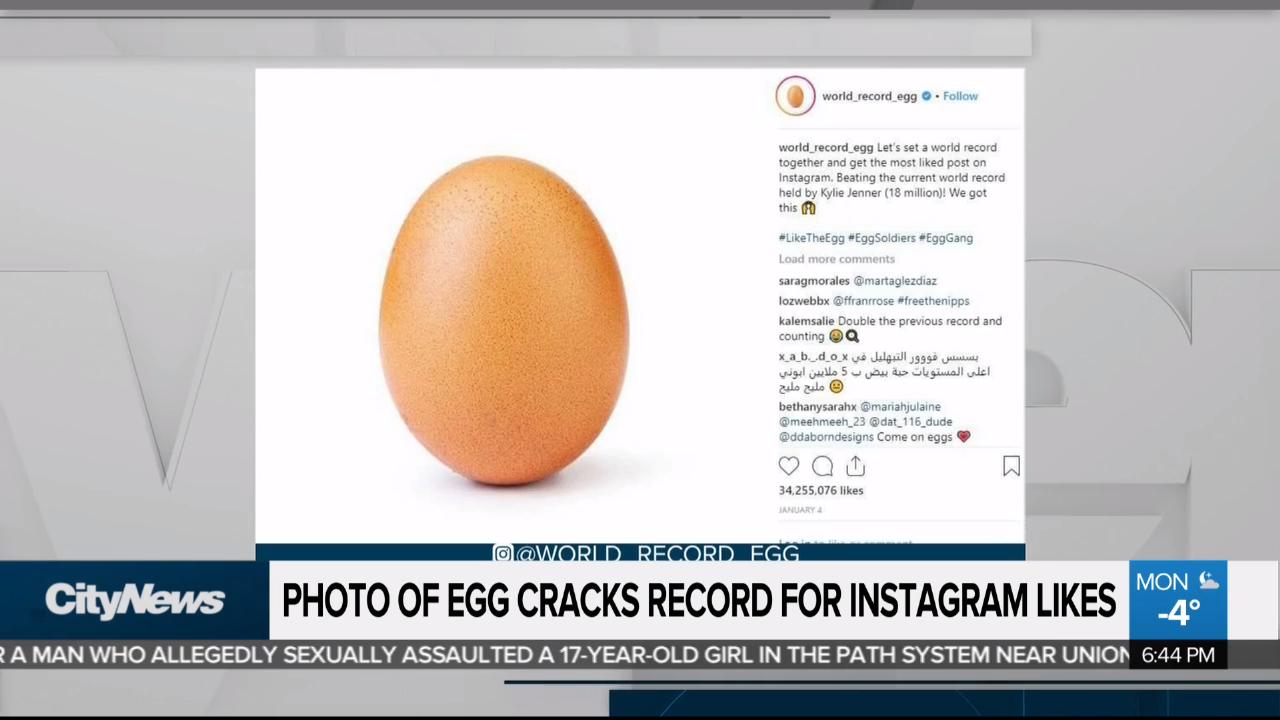 Photo Of Egg Cracks World Record For Instagram Likes