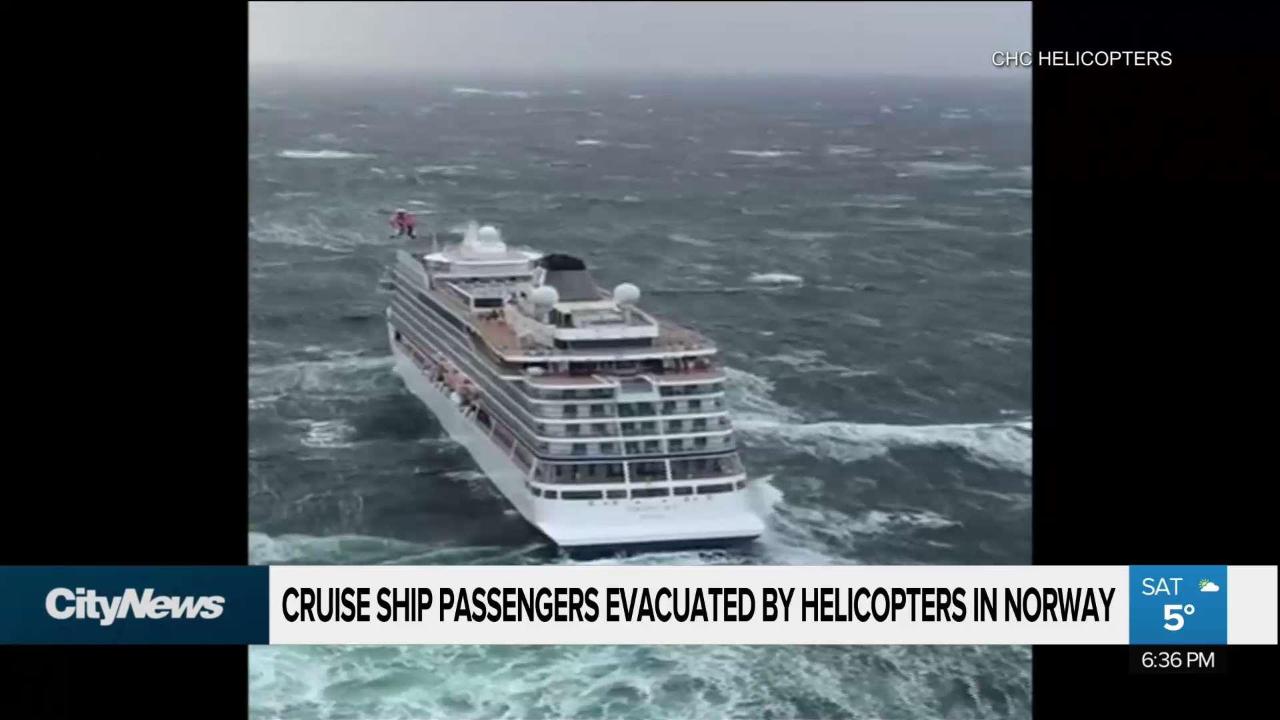 Helicopters Rescue Norway Cruise Ship Passengers Amid Storm