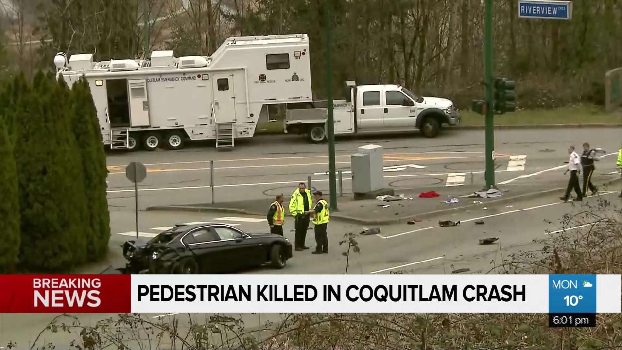 Pedestrian Killed In Coquitlam Crash