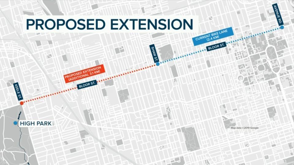 Cycling advocates pushing for Bloor St. bike lane extension