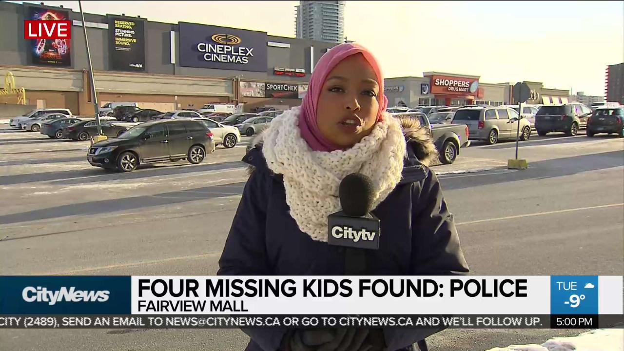 4 kids found safe after going missing late Monday night