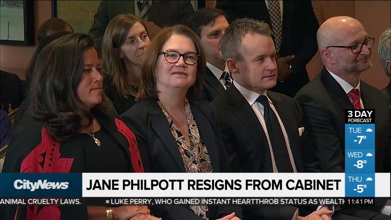 Jane Philpott resigns from cabinet over SNC-Lavalin