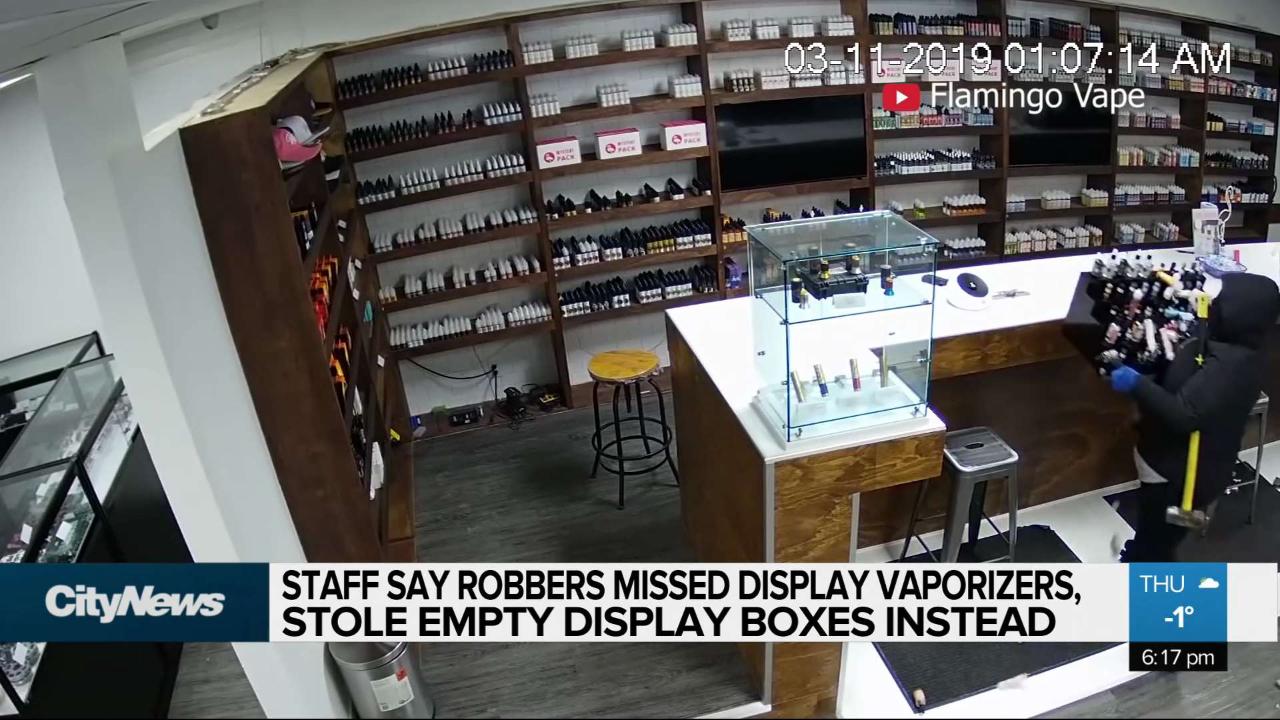 Vape Store Robbery Goes Viral Due To Bungling Burglars