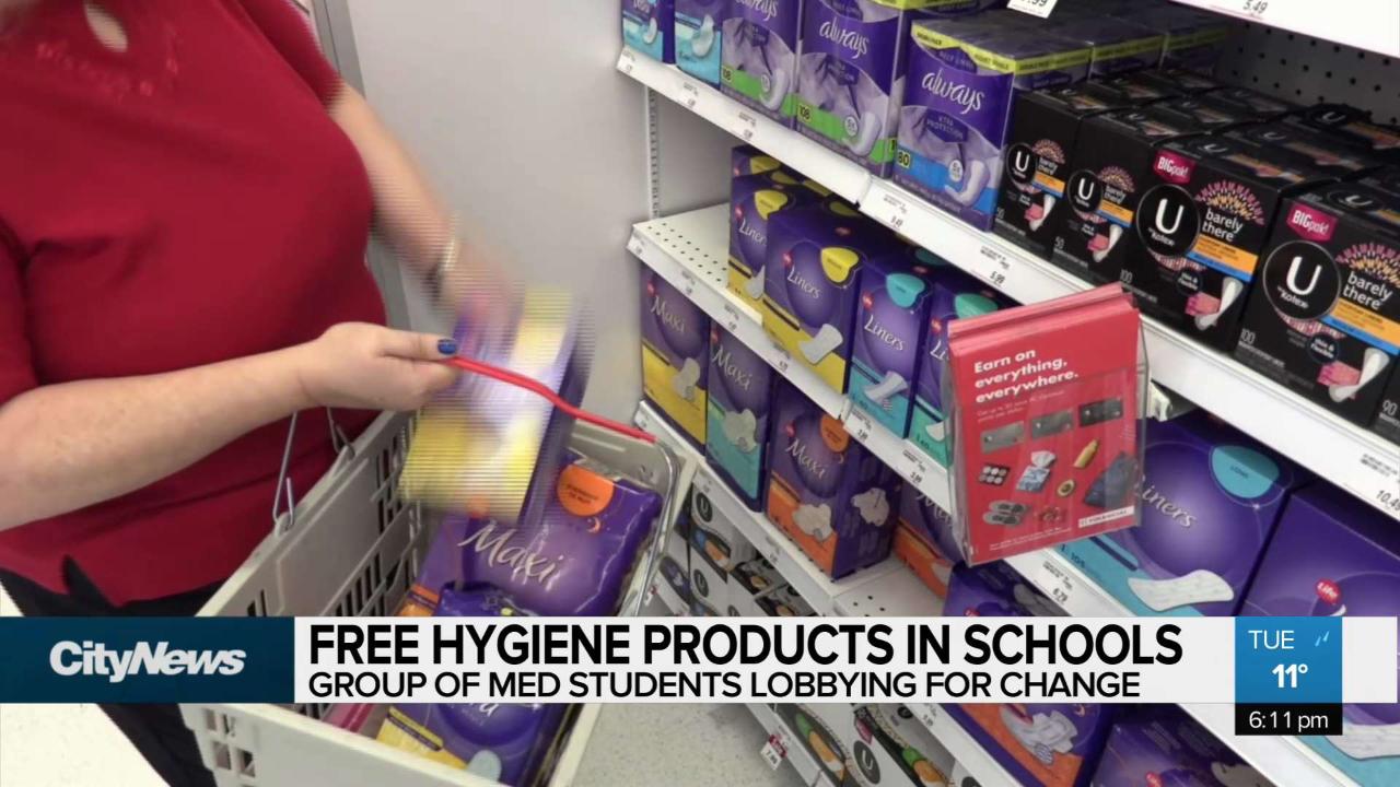 Free hygiene products in schools