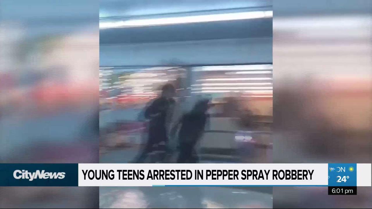Young teens arrested in pepper spray robbery