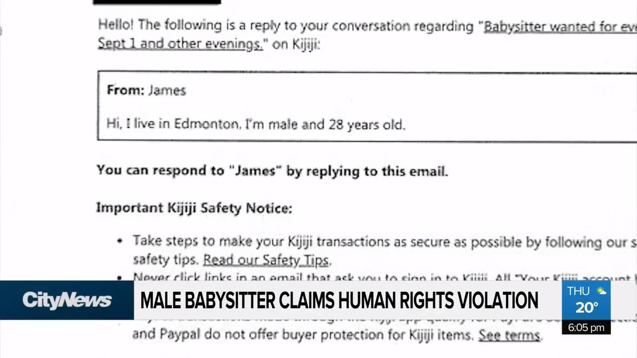 Male Babysitter Claims Human Rights Violation