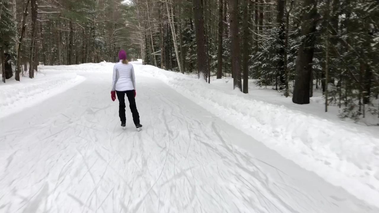 Magical Skating Rink Meanders Through Beautiful Forest