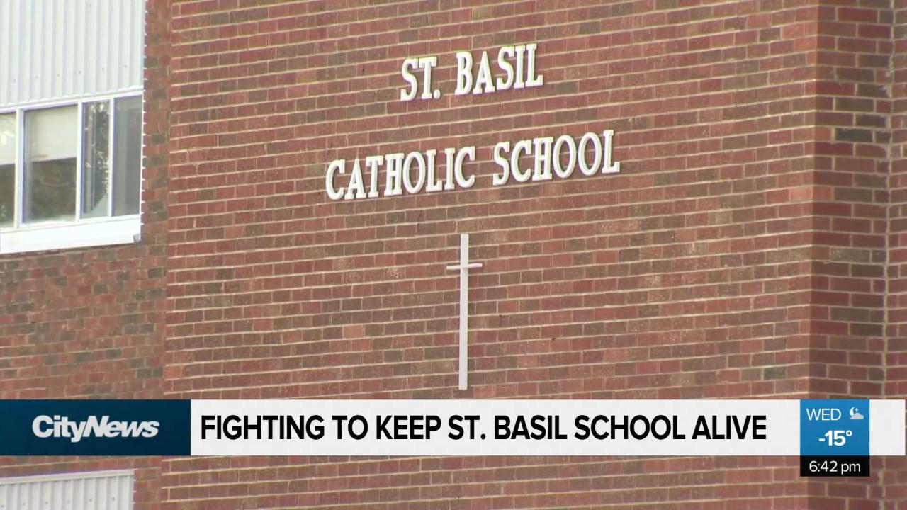 Parents rally to save St. Basil Elementary and Junior High Video
