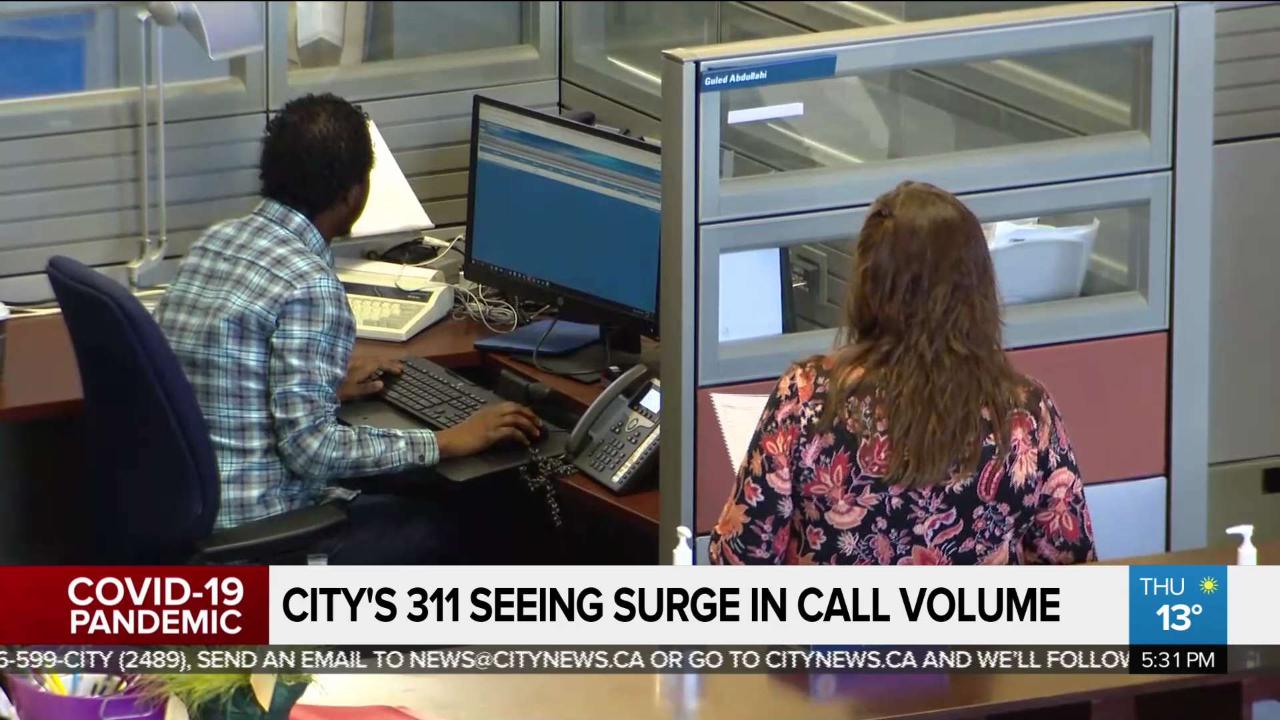 City call centre sees surge in 311 calls