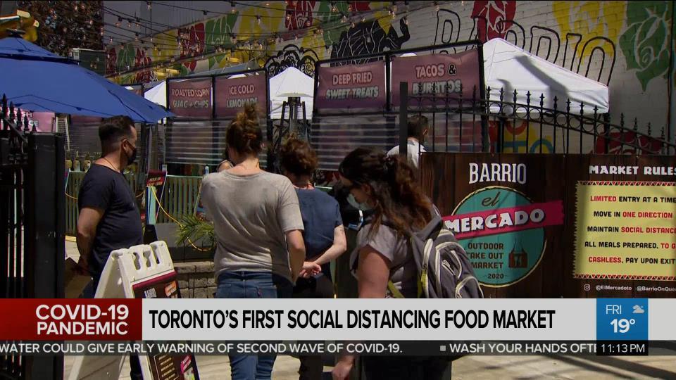 First Social Distancing Food Market Opens In Toronto