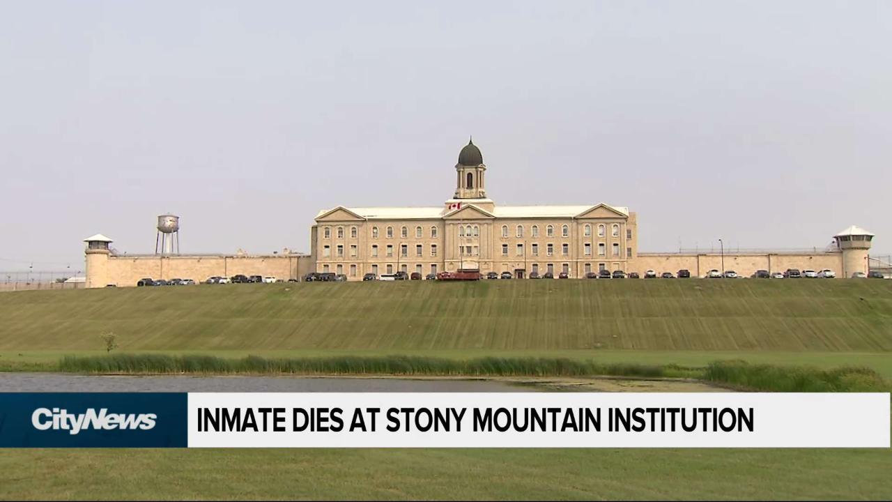 Inmate dies at Stony Mountain Institution