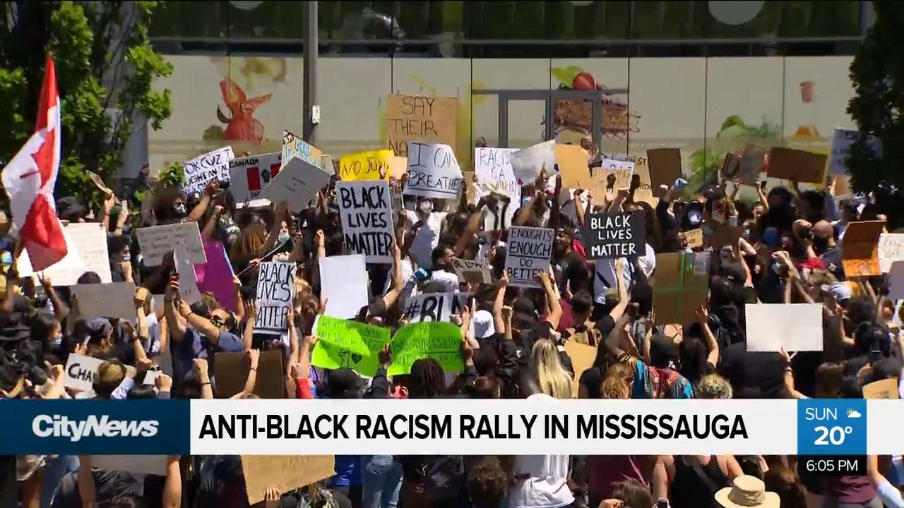 Anti-Black racism rally held in Mississauga