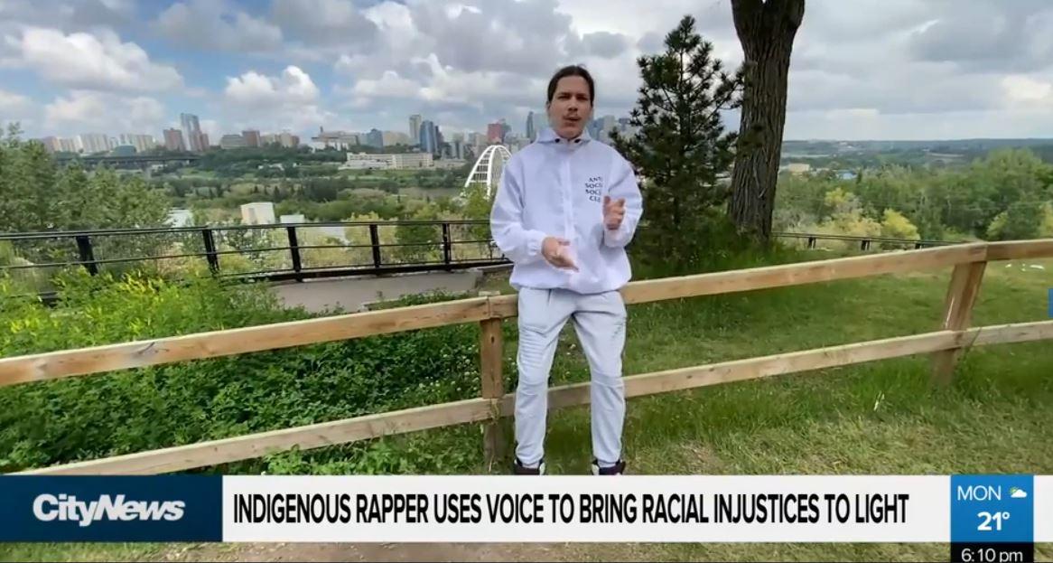 Indigenous rapper using his voice to bring racial injustices