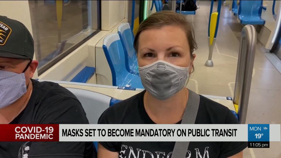 Face masks set to become mandatory on public transit