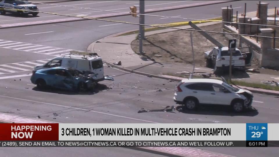 3 Children 1 Woman Dead After Multi Vehicle Crash In Brampton