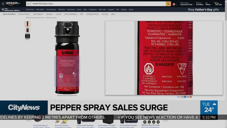 Business report Pepper spray sales surge CityNews Toronto