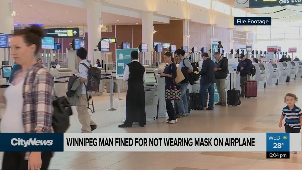 Winnipeg man charged after refusing to wear mask on airplane
