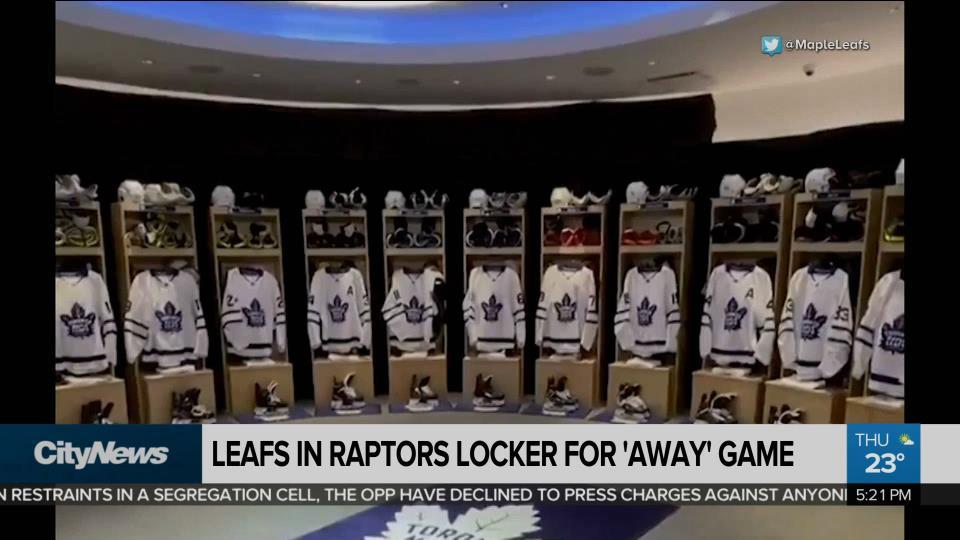 Leafs Temporarily Move Into The Raptors Locker Room