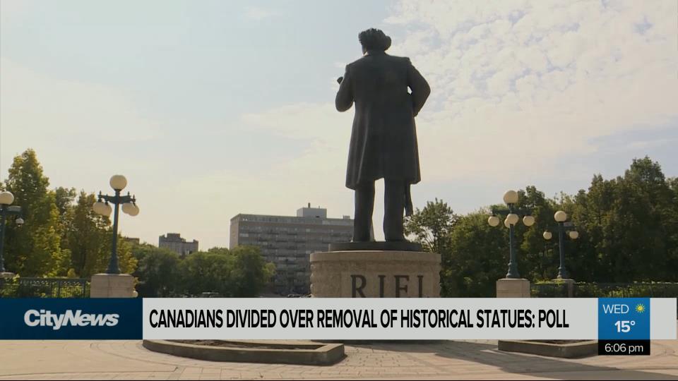 Poll shows Canadians divided over removing of historical statues