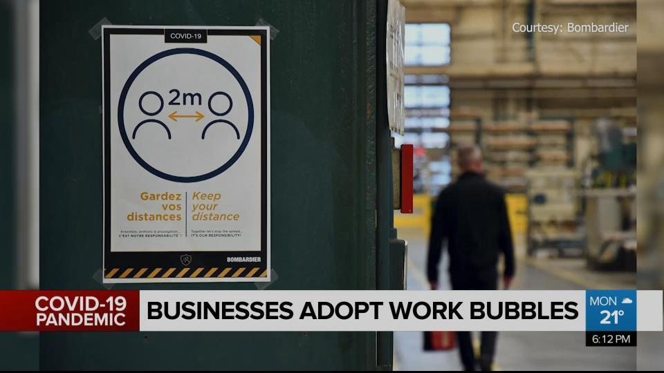 Businesses adopt COVID19 work bubbles