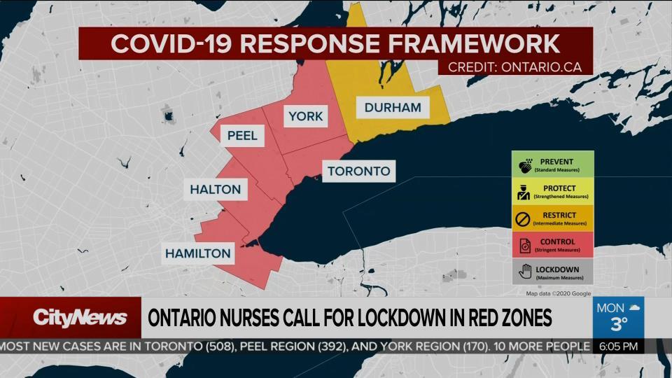 Ontario Nurses Association Calls For 28 Day Lockdown